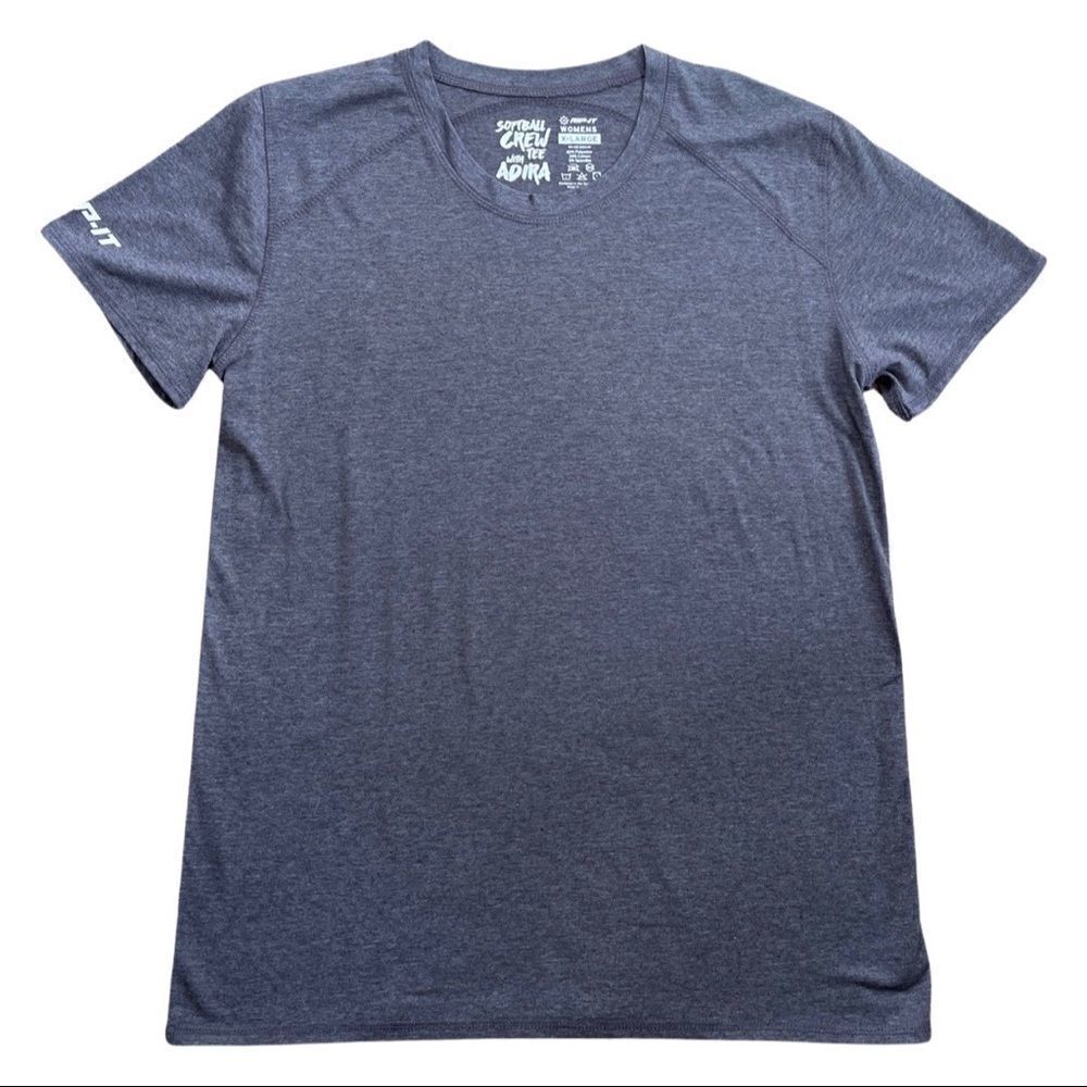 Gray “Rip It” Women's X-Large Softball T-Shirt • NWT